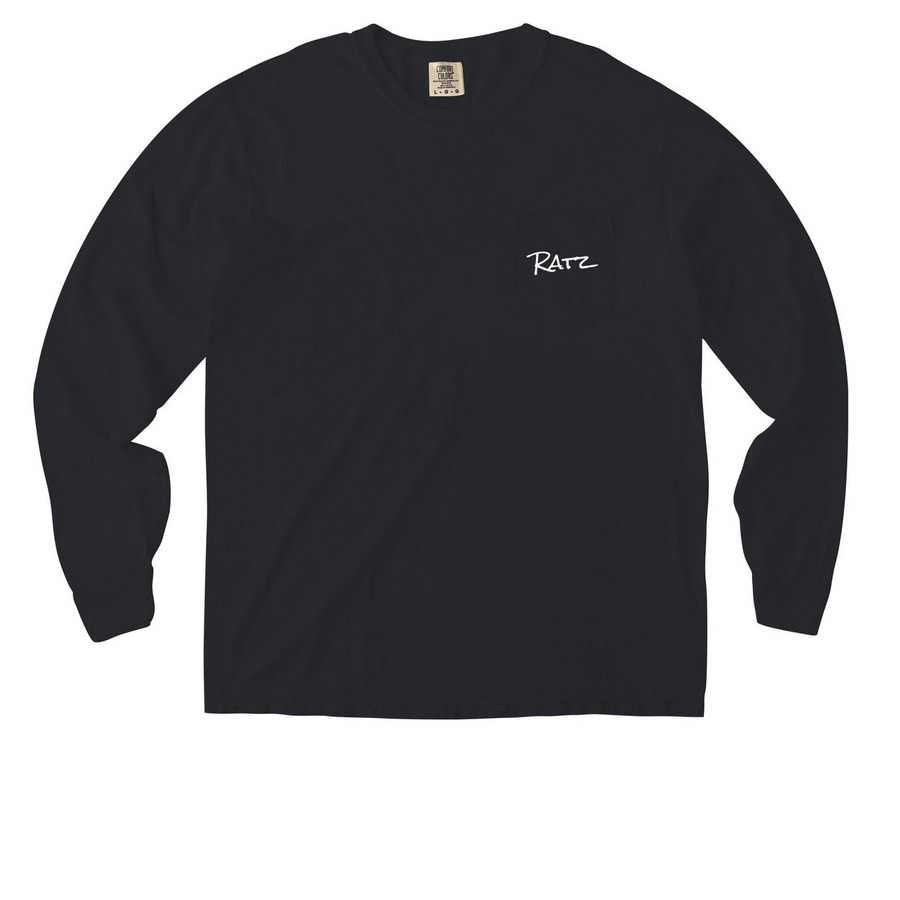 Long sleeve Ratz shirt&nbsp;, a Black Comfort Colors Long Sleeve Pocket Tee