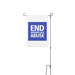 Yard sign, a White 12" x 18" Yard Flag with Stake