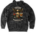 AMS Eagle & Skull, a Black Camo Heavyweight Camo Pullover Hoodie (back-view)