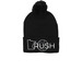 Rush Beanie, a Black Printed Pom-Pom Beanie