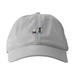 Floating Pigeon Guillemot Hat, a Dolphin Printed Eco Baseball Cap
