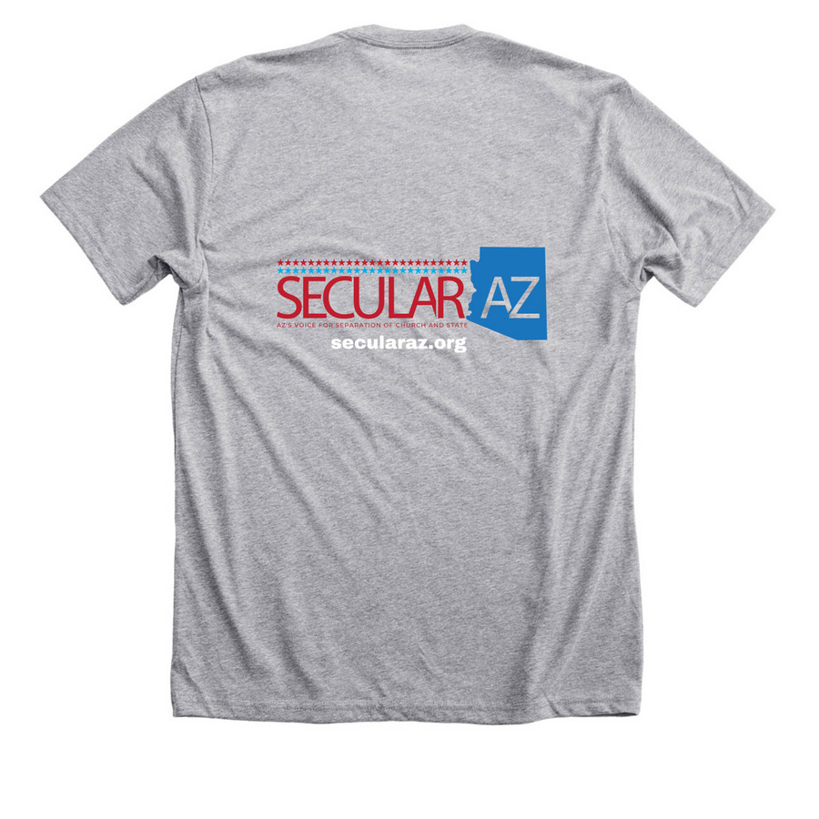 Not a Church, a Athletic Heather Premium Unisex Tee (back-view)