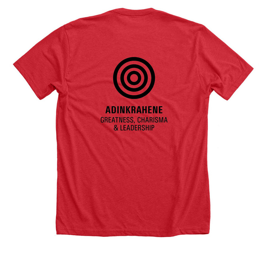 Symbol of Greatness and Leadership, a Heather Red Premium Unisex Tee (back-view)