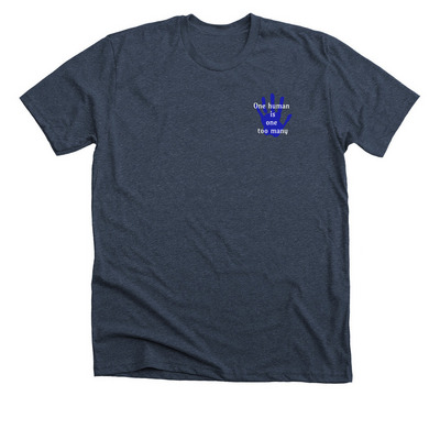 January's Human Trafficking Prevention, a Heather Midnight Navy Premium Unisex Tee