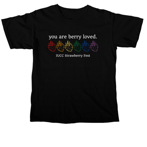 Berry loved., a Black Comfort Colors Unisex Tee