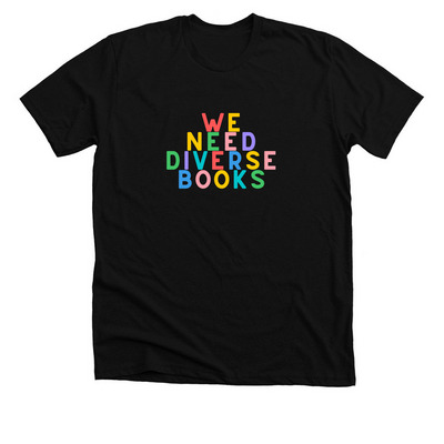 We Need Diverse Books, a Solid Black Blend Premium Unisex Tee