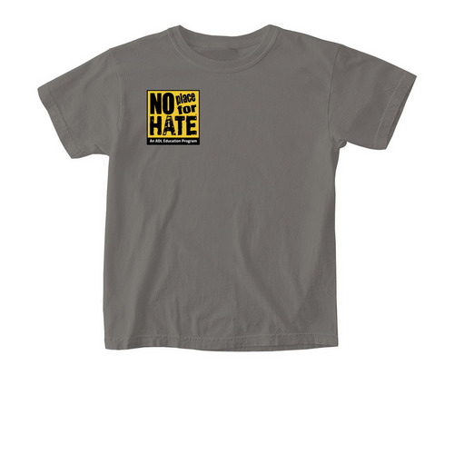 No Place For Hate Tee, a Grey Comfort Colors Youth Tee