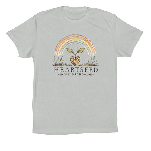 Stencil logo, a Silver Premium Cotton Tee