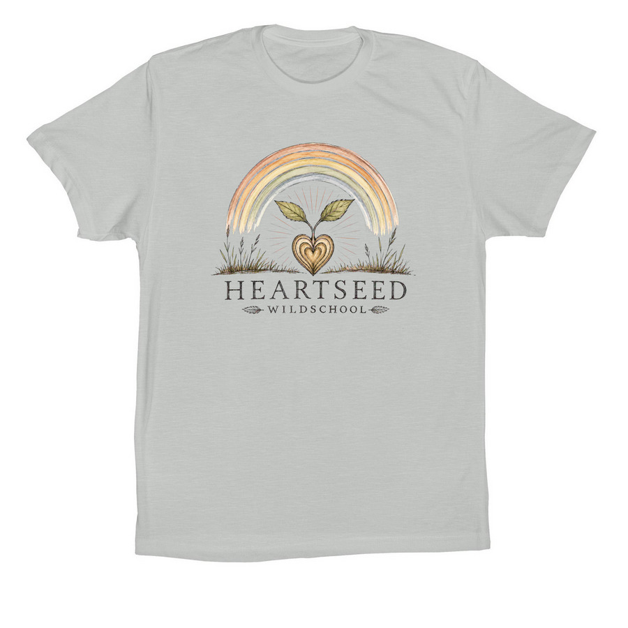 Stencil logo, a Silver Premium Cotton Tee