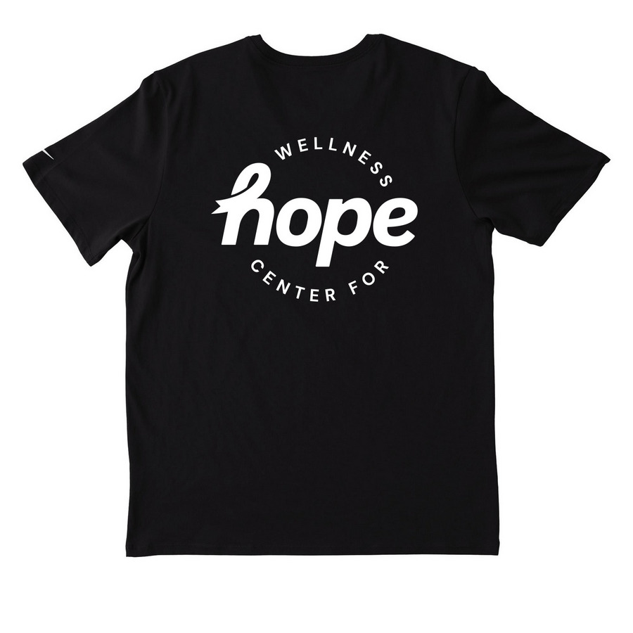 Wellness Center For Hope, a Black Nike Dri-FIT Jersey Blend Performance Tee (back-view)