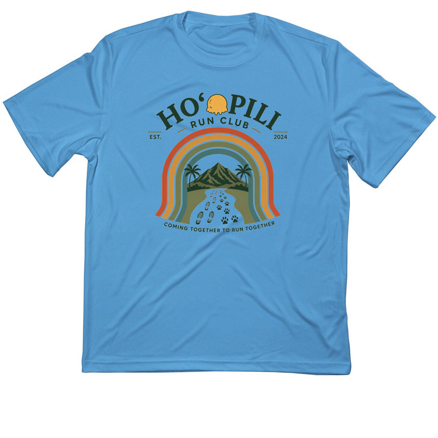 Ho'opili Run Club Shirts, a Carolina Blue Classic Performance Tee