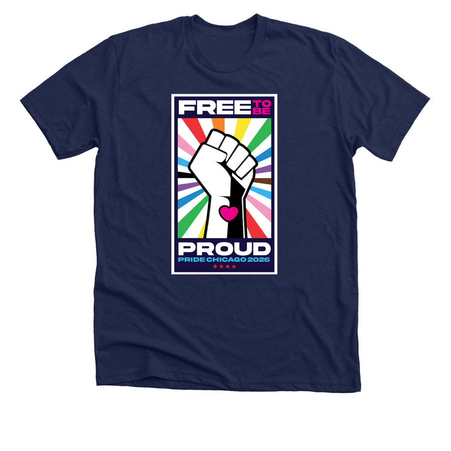 Free to Be Proud, a Solid Navy Blend Premium Unisex Tee