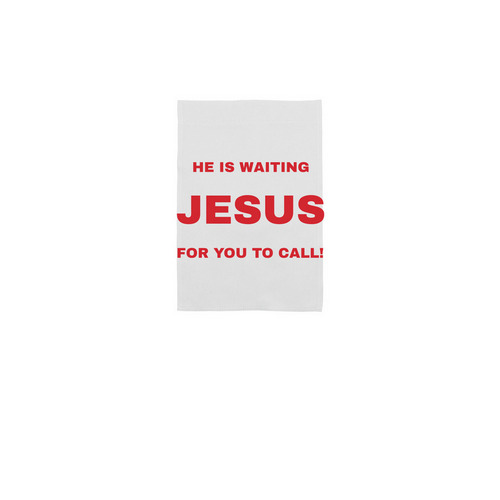 Call out to Jesus!, a White 12" x 18" Yard Flag