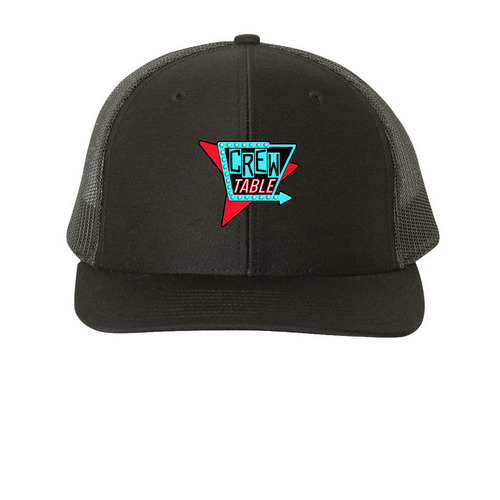 Crew Table&nbsp;, a Black Printed Snapback Trucker Cap