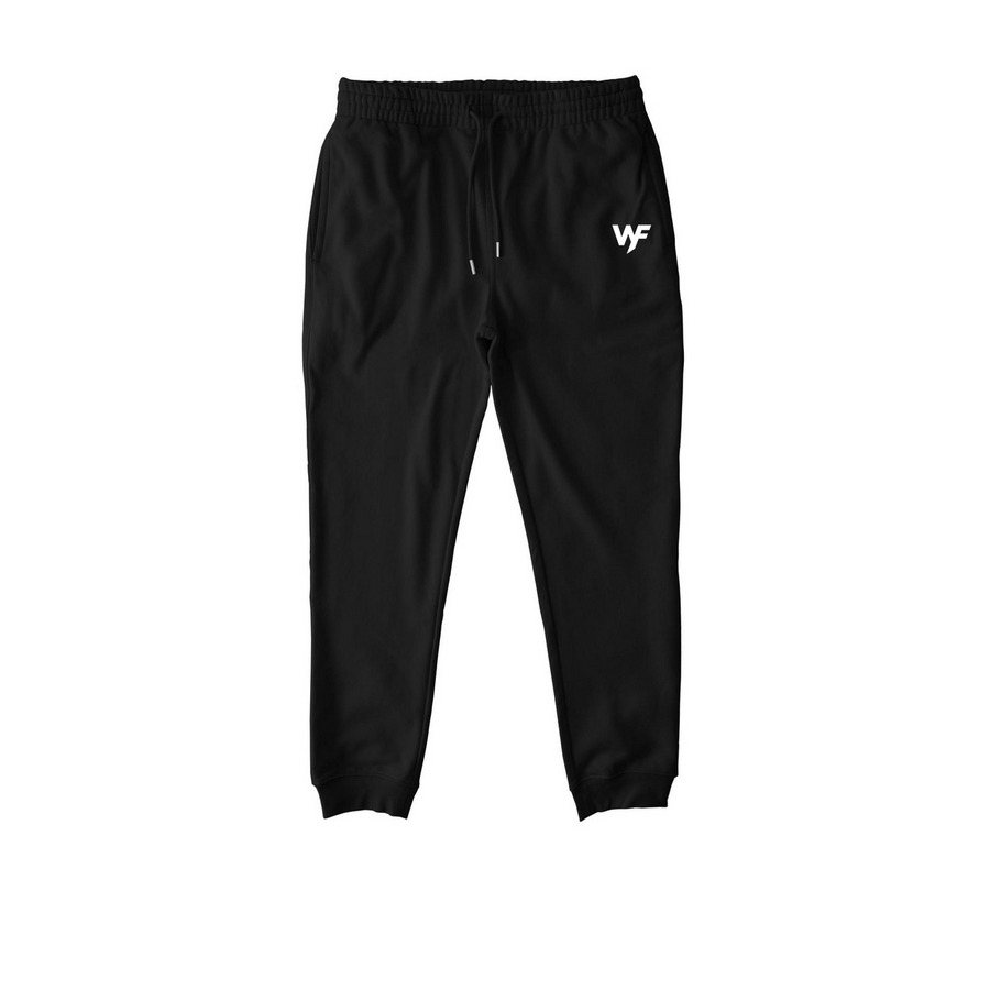 WicksFit Joggers White WF Logo, a Black Stanley/Stella Unisex Flyer Jogger