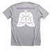 Great strides Cystic Fibrosis walk&nbsp;, a Athletic Heather Premium Unisex Tee (back-view)