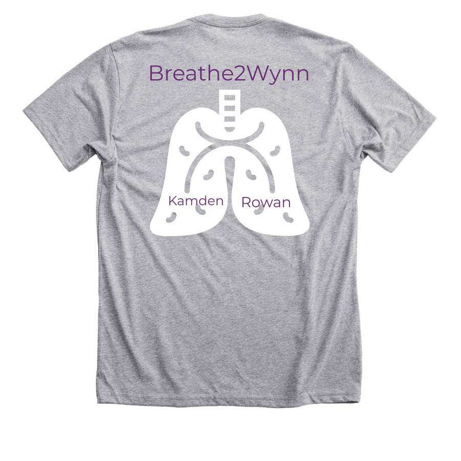 Great strides Cystic Fibrosis walk&nbsp;, a Athletic Heather Premium Unisex Tee (back-view)