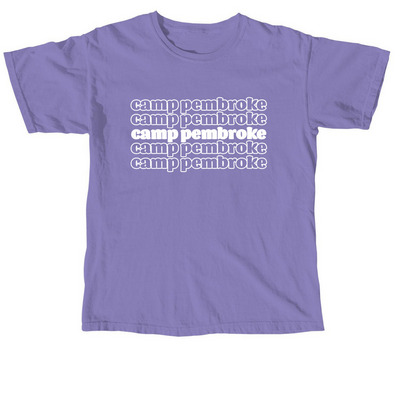 Camp Pembroke On Repeat, a Violet Comfort Colors Unisex Tee