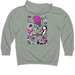 Protest Hoodie Supporting Immigrants, a Dusty Sage Midweight Pullover Hoodie (back-view)