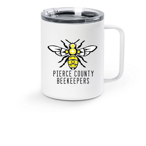 PCBA Travel Mug, a White Stainless Steel Travel Mug