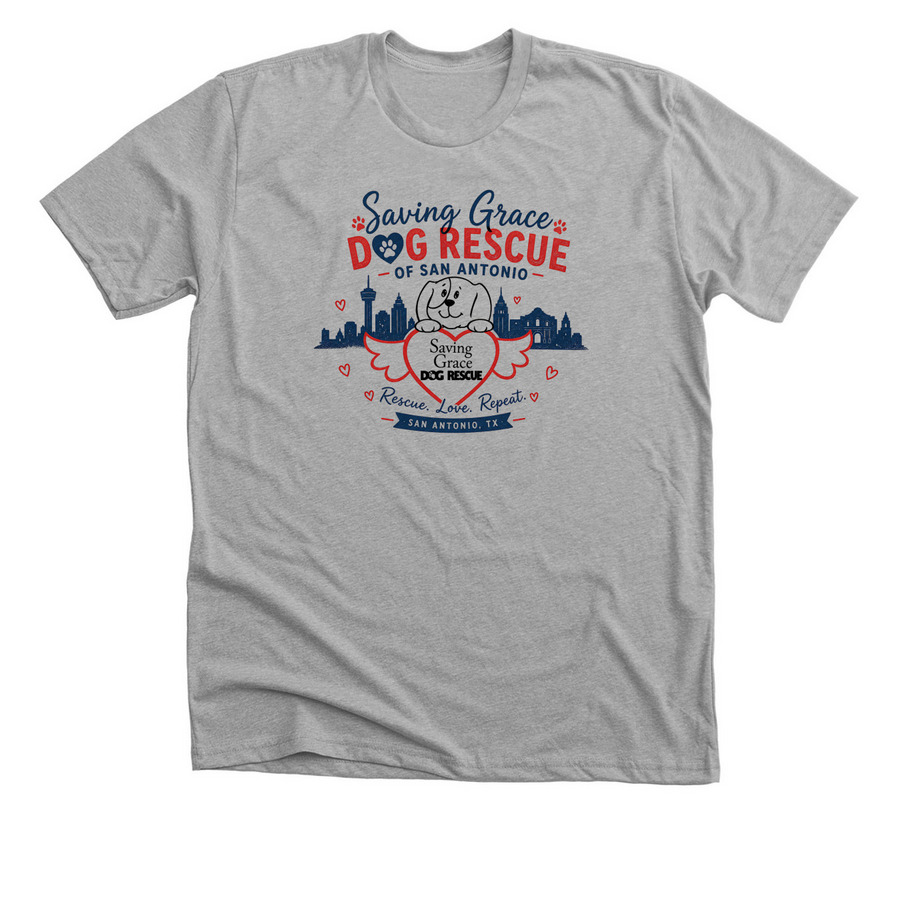 Saving Grace Dog Rescue of San Antonio, a Athletic Heather Premium Unisex Tee