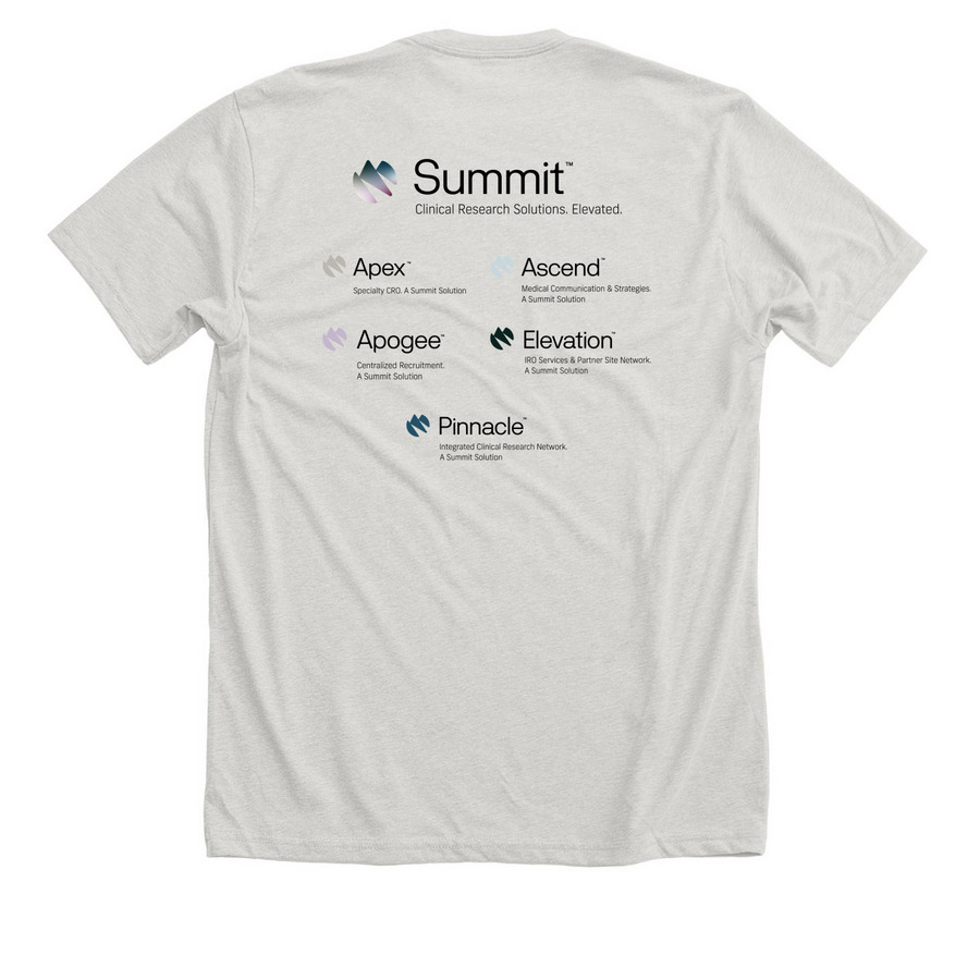 Pinnacle&nbsp;, a Heather Cement Premium Unisex Tee (back-view)