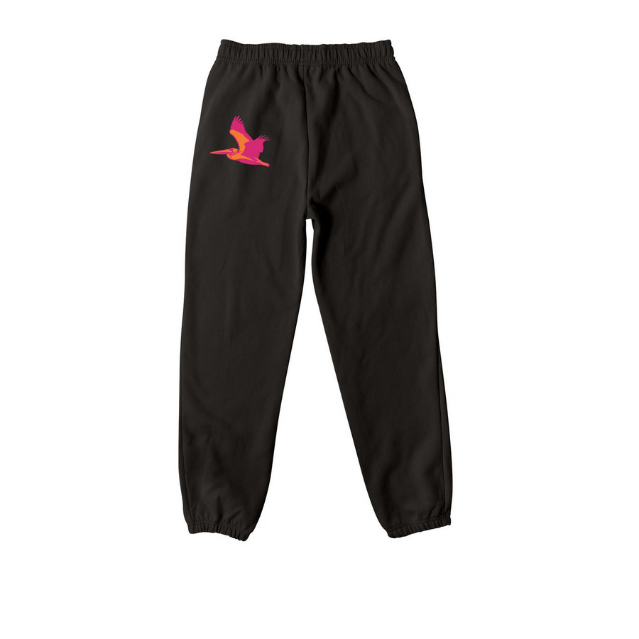 Strawbango Groovy Sweatpants, a Black Premium Heavyweight Jogger (back-view)