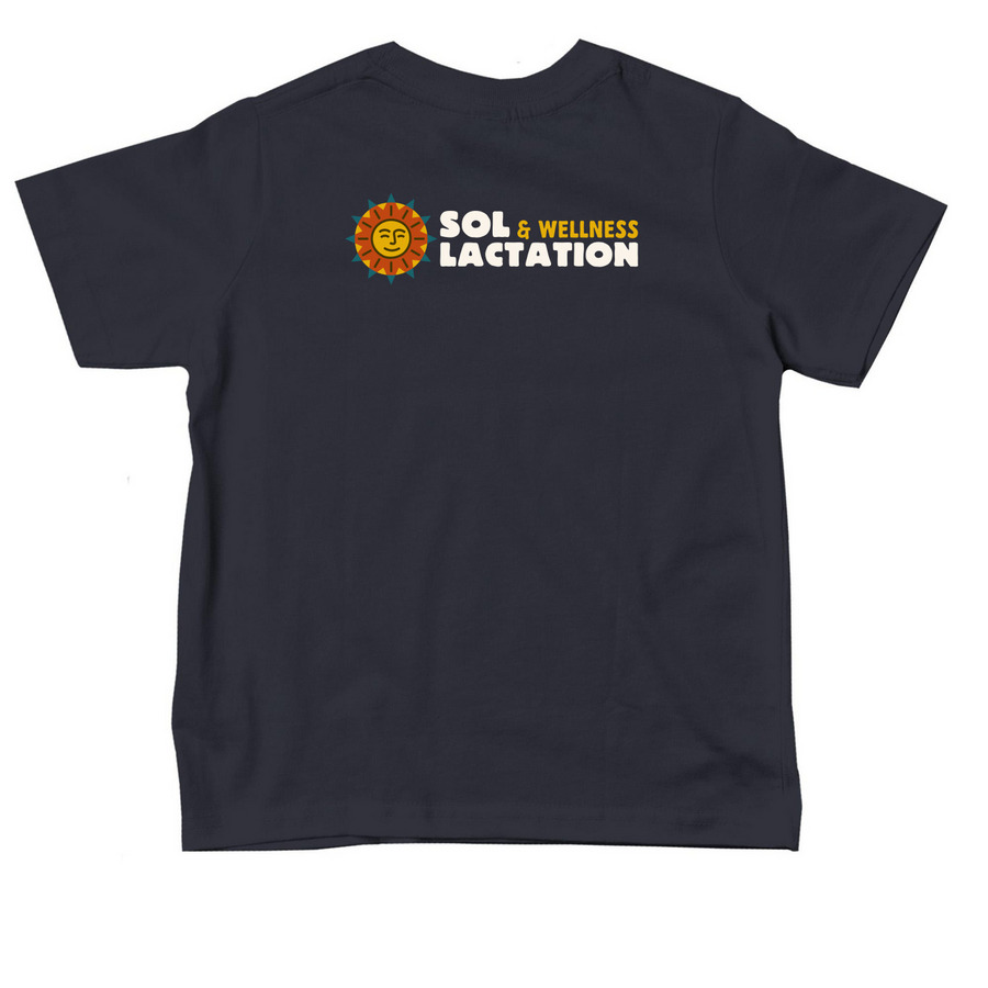 Little Sol Tee, a Navy Toddler Tee (back-view)