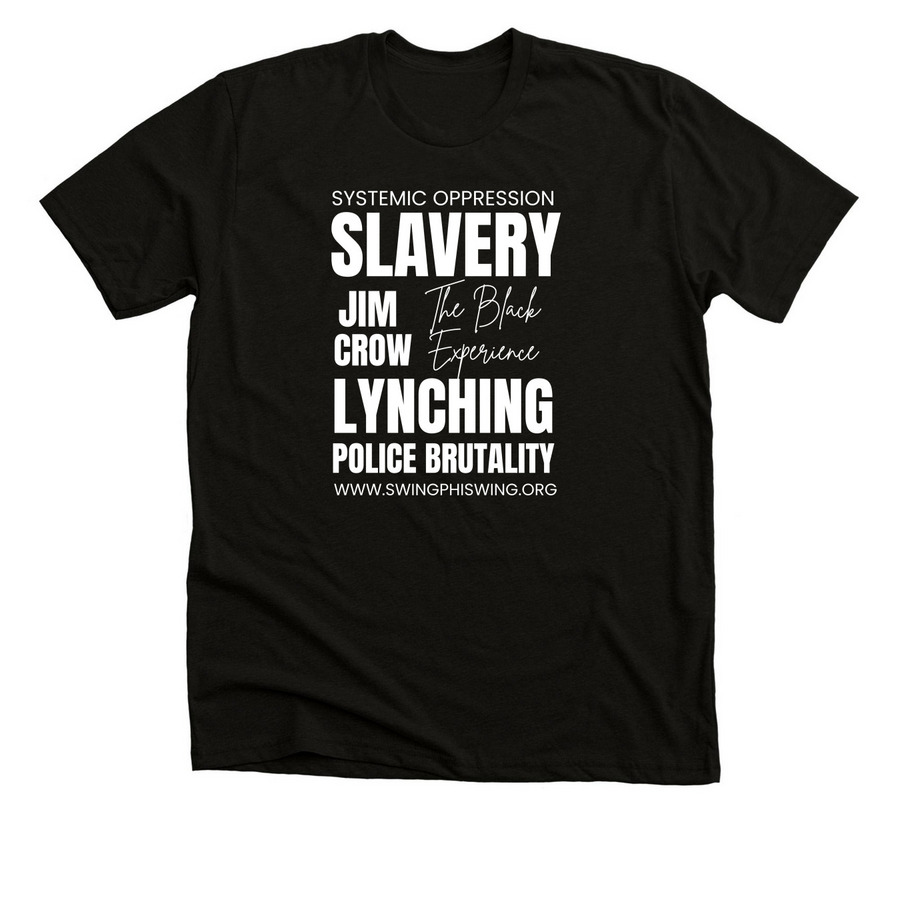 Systemic Oppression, a Solid Black Blend Premium Unisex Tee