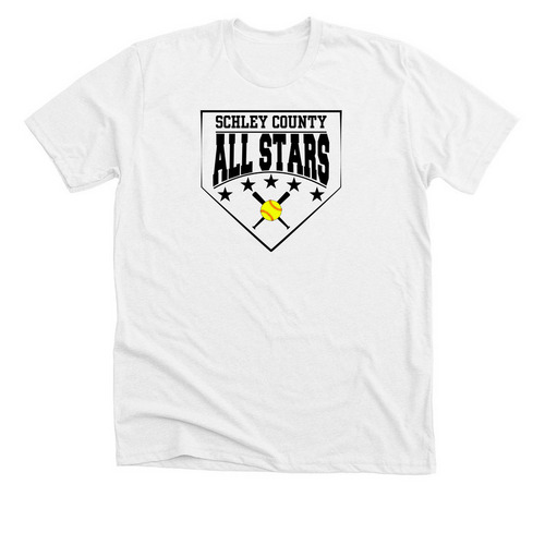 SC 10u All Stars Home Light / Red, a Solid White Blend Premium Unisex Tee