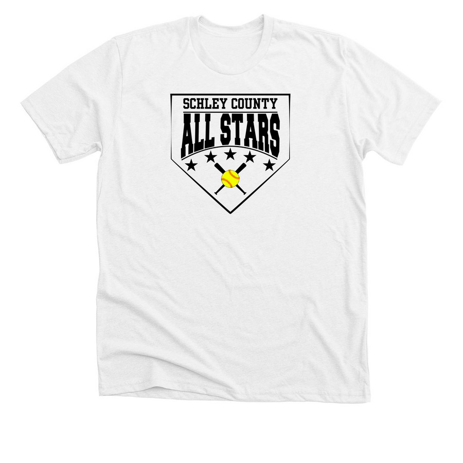 SC 10u All Stars Home Light / Red, a Solid White Blend Premium Unisex Tee