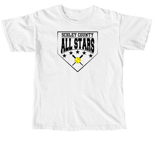 SC 10u All Stars Home Red / Light, a White Comfort Colors Unisex Tee