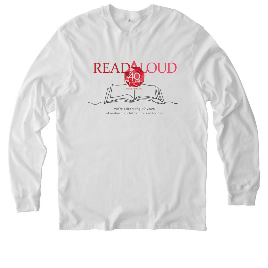 Read Aloud West Virginia, a Bright White Allmade Organic Cotton Long Sleeve Tee