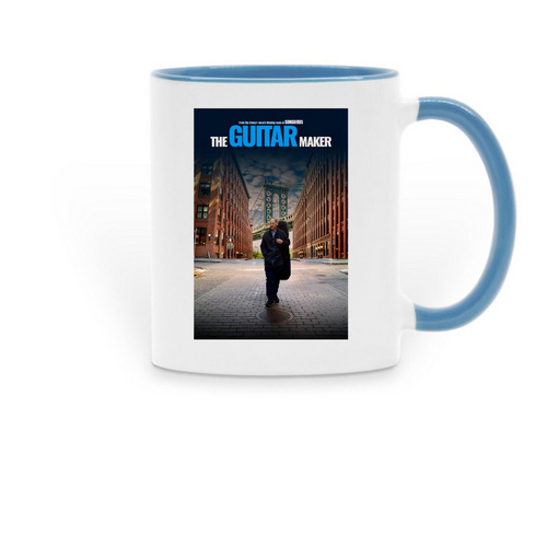 Help support THE GUITAR MAKER, a Light Blue Two-Tone Ceramic Mug