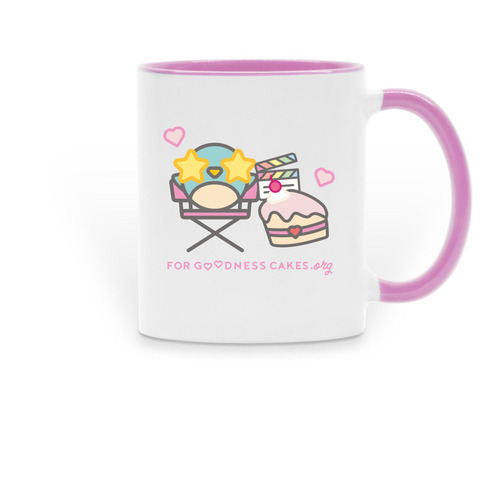 Rise and SunShine LA! ??, a Pink Two-Tone Ceramic Mug