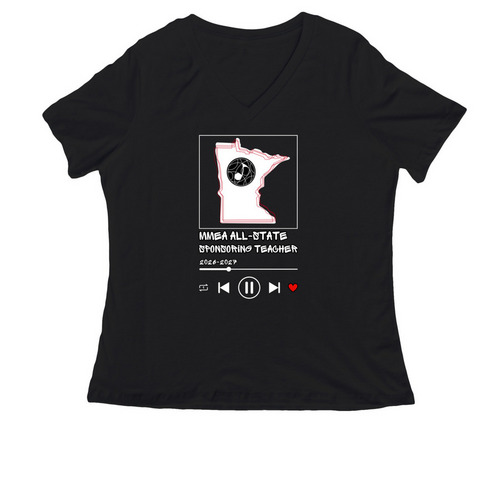 All-State TEACHER 2026-27, a Black Women's Relaxed V-Neck Tee