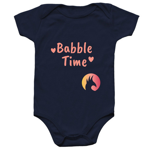 Babble Time, a Navy Infant Onesie