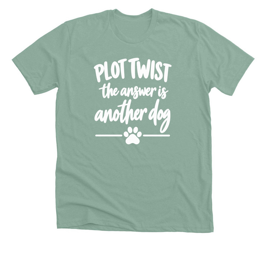 Fam Fit Check: Plot Twist, a Heather Dusty Blue Premium Unisex Tee