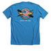 HOW Classic Dark Colors, a Neon Blue Premium Unisex Tee (back-view)