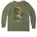 Apex Safari Co Shirts, a Olive You Green Allmade Eco Triblend Hoodie Tee (back-view)