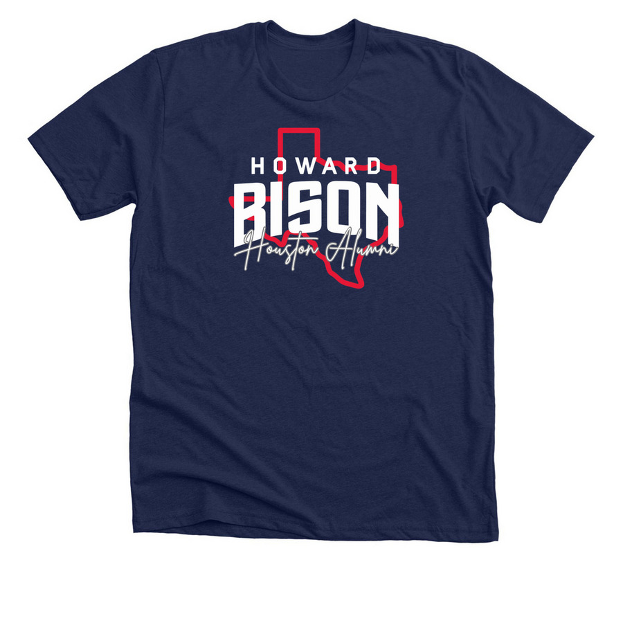 Howard University Alumni Club of Houston, a Solid Navy Blend Premium Unisex Tee