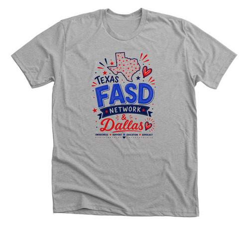 TX FASD - Dallas, a Athletic Heather Premium Unisex Tee