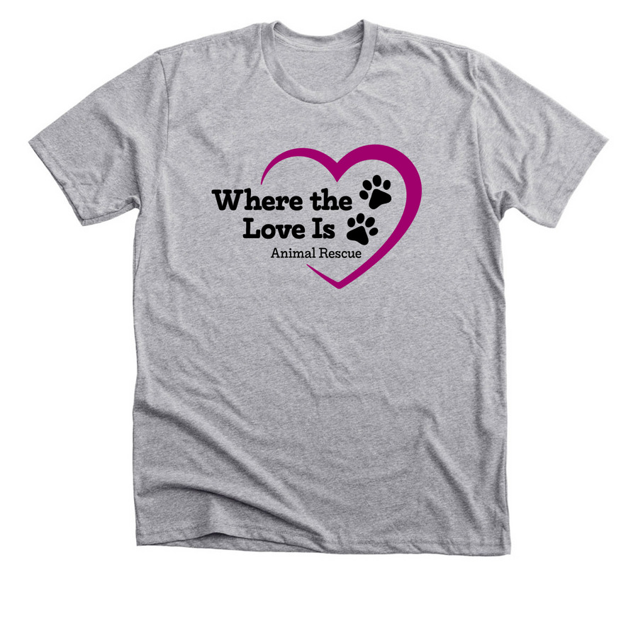 Where the Love is Logo&nbsp;, a Athletic Heather Premium Unisex Tee