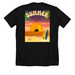 Summer Line, a Solid Black Blend Premium Unisex Tee (back-view)