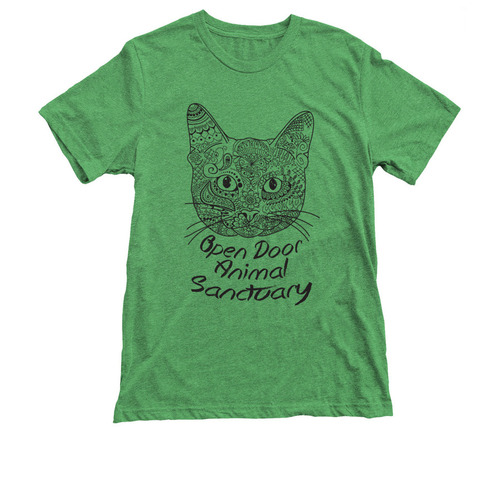 Open Door Zen Cat Shirts, a Envy Triblend Unisex Tee