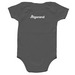 100% uptime baby onesie, a Charcoal Infant Onesie (back-view)