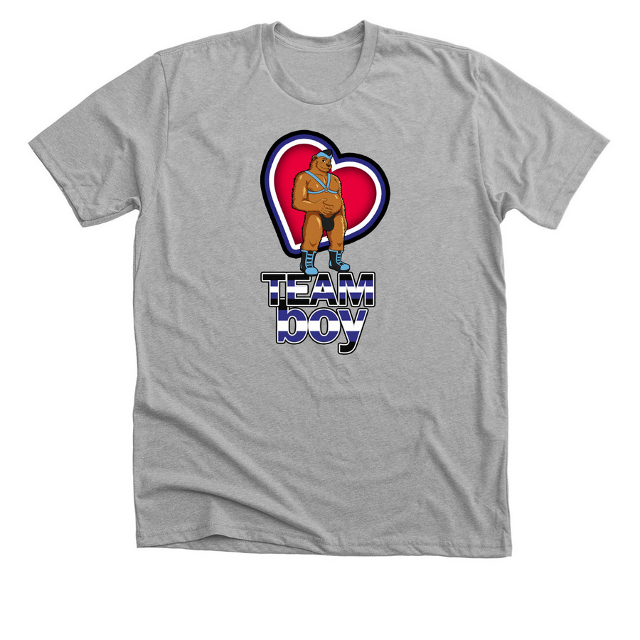 Team boy, a Athletic Heather Premium Unisex Tee