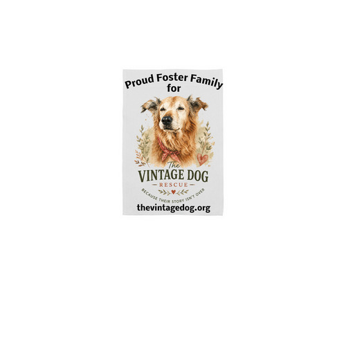 Foster Family Yard Signs, a White 12" x 18" Yard Flag