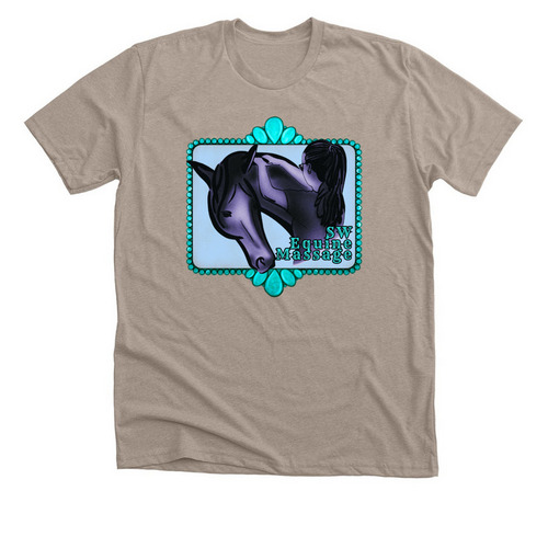 SW Equine Massage, a Heather Stone Premium Unisex Tee