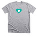 Poudre Libraries Heart - Aqua, a Athletic Heather Premium Unisex Tee